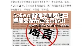 SoReal超体空间媒体日暨新品发布会在京成功举办_KAIYUN体育
